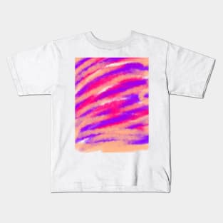 Purple Red watercolor art design Kids T-Shirt